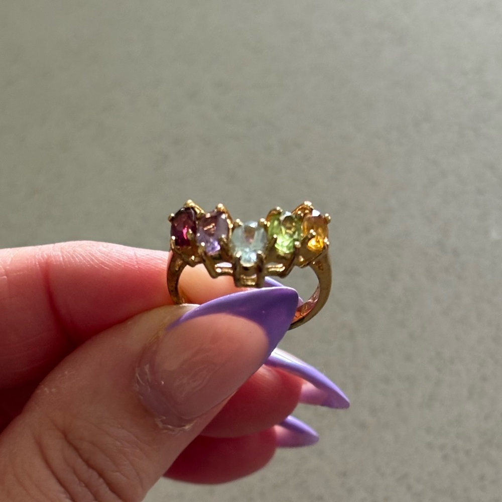 925 Sterling Multi Stone Ring - image 5